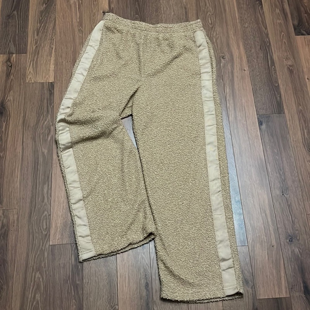 ANTHROPOLOGIE Saturday/Sunday Victoria Tan Sherpa Wide Leg Pants SHIPS SAME DAY - Picture 2 of 7